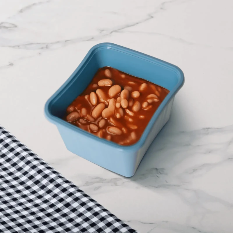 Set of 5 food blue containers 0.5L to 1L with a functional and modern design