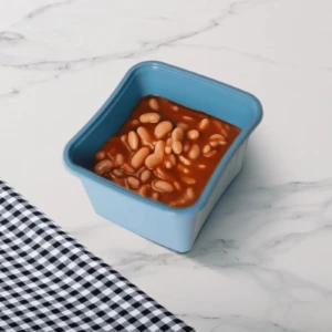 Set of 5 food blue containers 0.5L to 1L with a functional and modern design