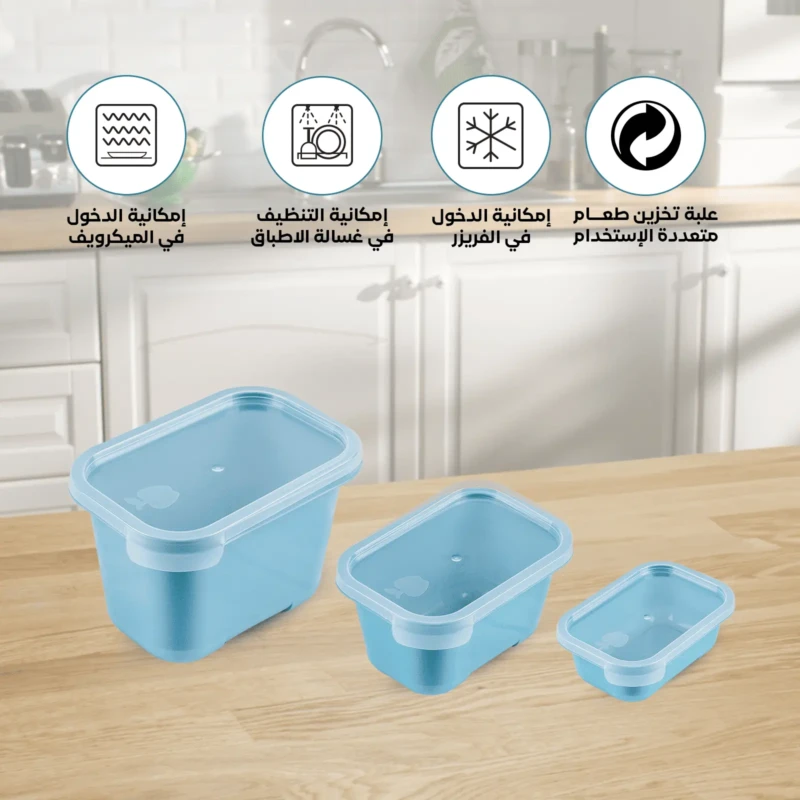 Set of 5 food storage containers microwave safe