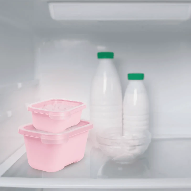 Set of 5 food storage pink containers practical and stylish design