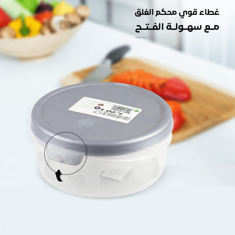 silver food storage box sturdy lid with easy-open design