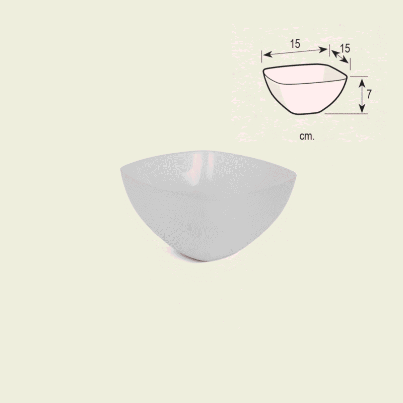 ⁦square plastic salad bowl Suitable for use in dishwasher, microwave and freezer⁩ - الصورة ⁦4⁩