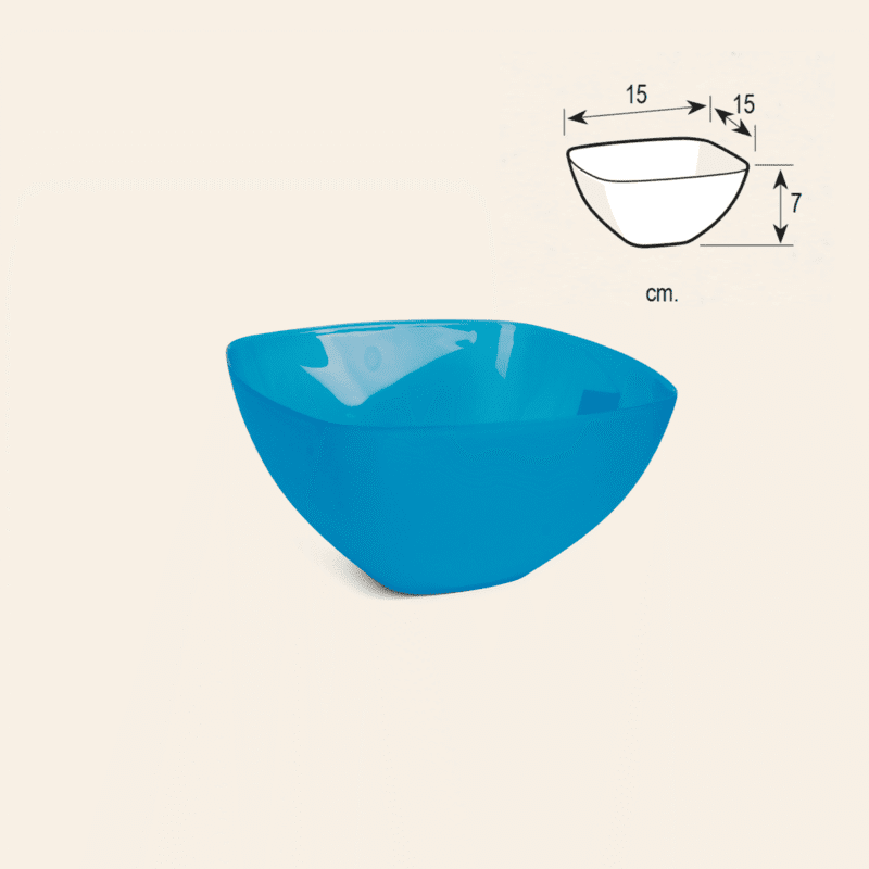 ⁦square plastic salad bowl Suitable for use in dishwasher, microwave and freezer⁩ - الصورة ⁦16⁩