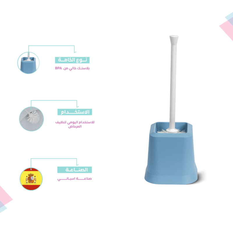 ⁦square toilet brush with holder High durability Spanish plastic⁩ - الصورة ⁦11⁩