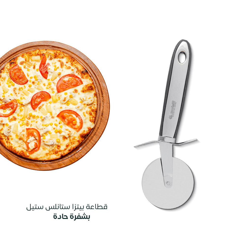 Stainless steel pizza cutter wheel with handle | Made in Italy - الصورة 4