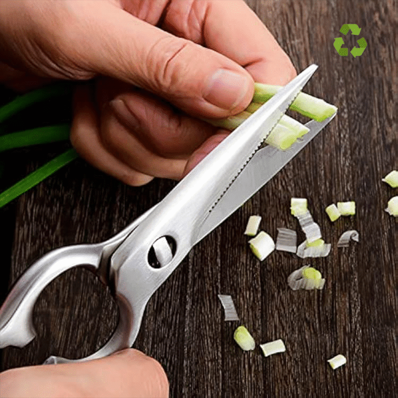 stainless steel scissors with crack hole in middle Size 21 CM - Image 2