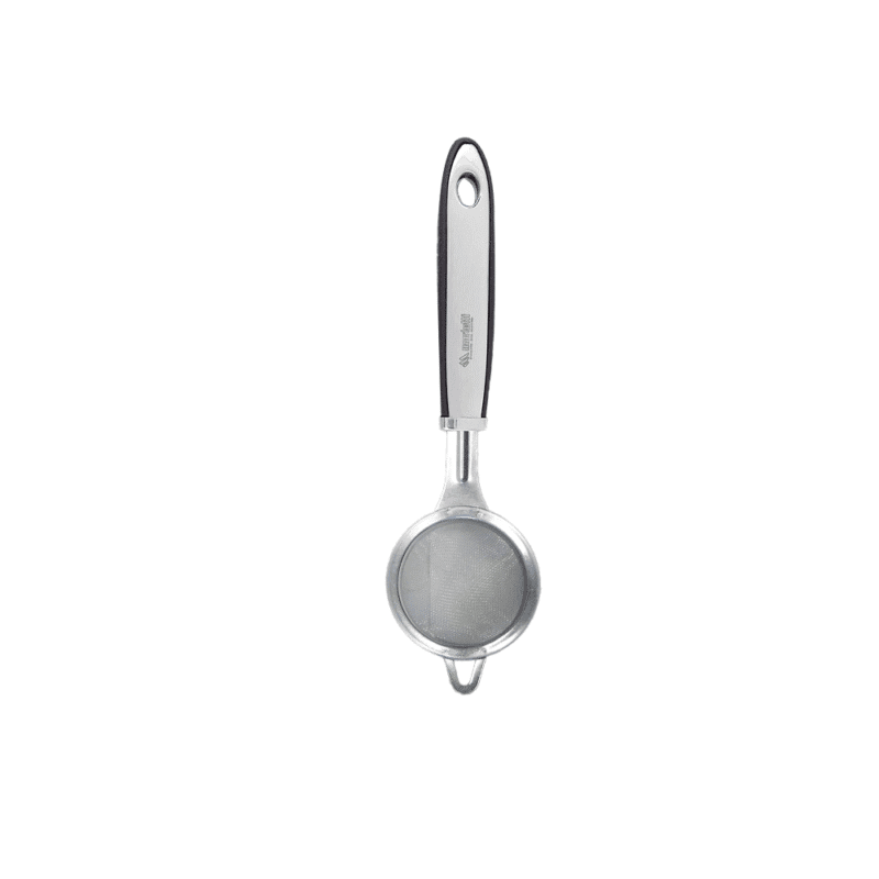 stainless strainer with handle with Double-Sided Silicone Handle