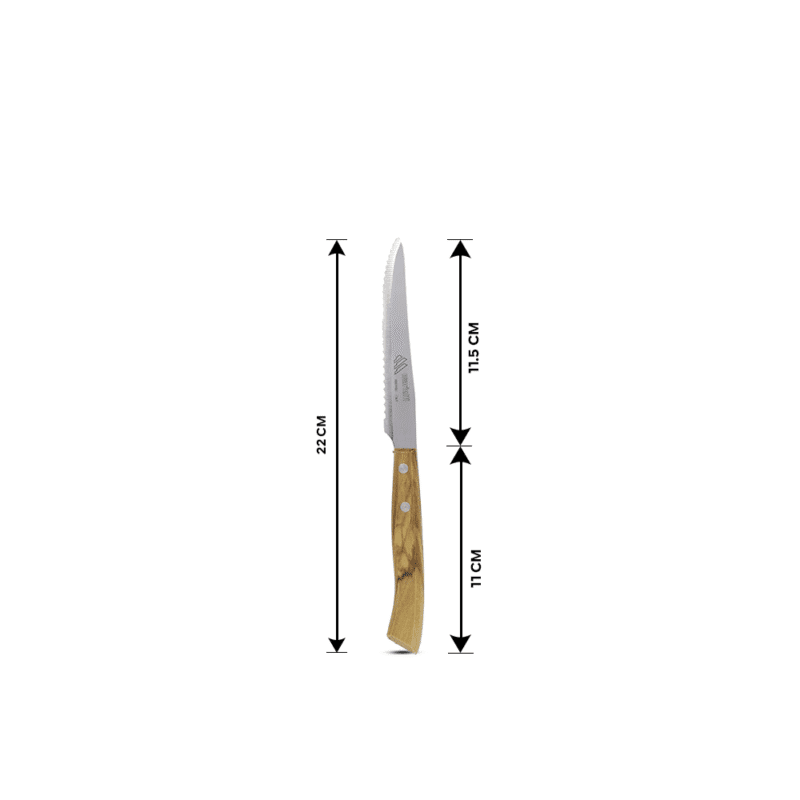 ⁦Kitchen knives set with olive wood handle Size 11.5 CM⁩ - الصورة ⁦5⁩