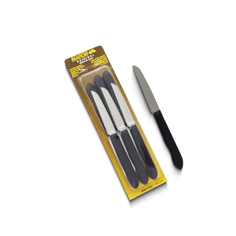 Flat Blade Kitchen Knives Set 9 CM – Colored Handle – Made in Italy - الصورة 6