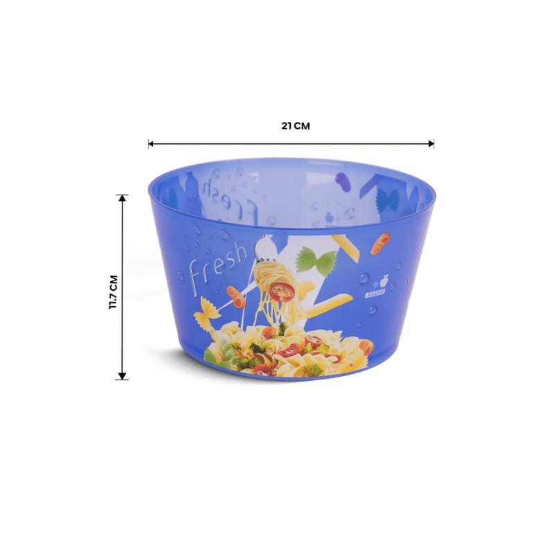 ⁦transparent plastic salad bowl BPA-free for health maintenance⁩ - الصورة ⁦10⁩