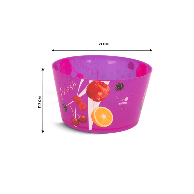 ⁦transparent plastic salad bowl BPA-free for health maintenance⁩ - الصورة ⁦4⁩