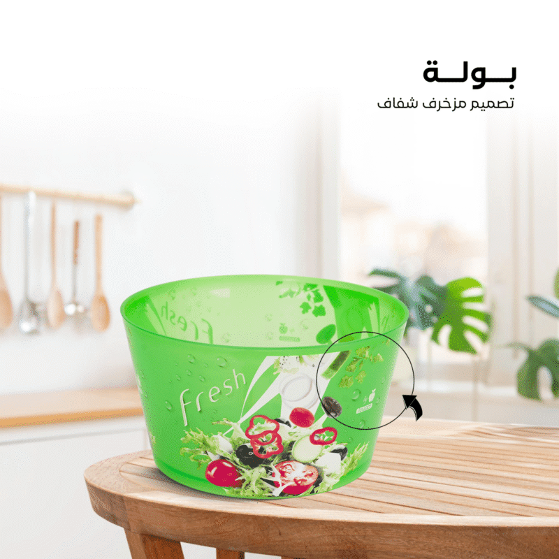 ⁦transparent plastic salad bowl BPA-free for health maintenance⁩ - الصورة ⁦15⁩
