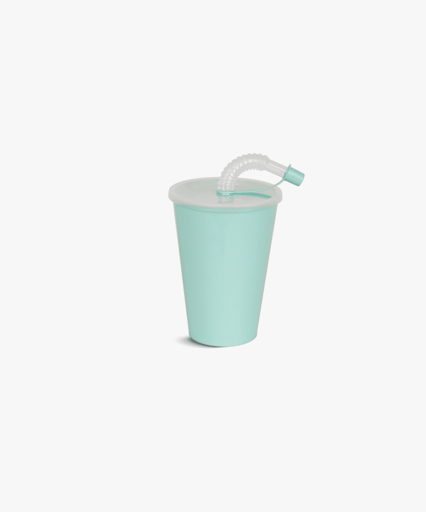Cup with straw and lid