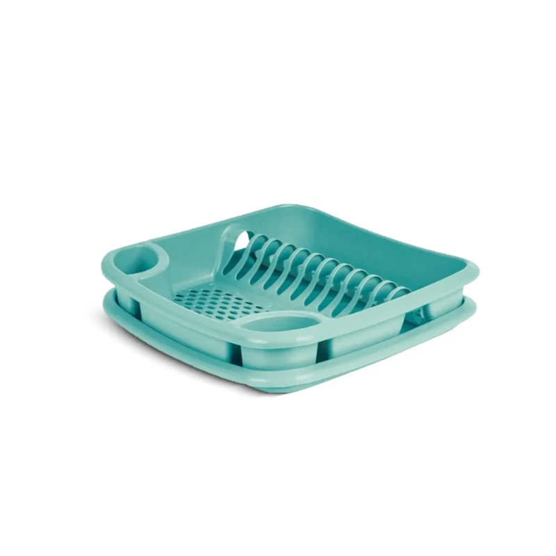 turquoise DISH RACK WITH TRAY