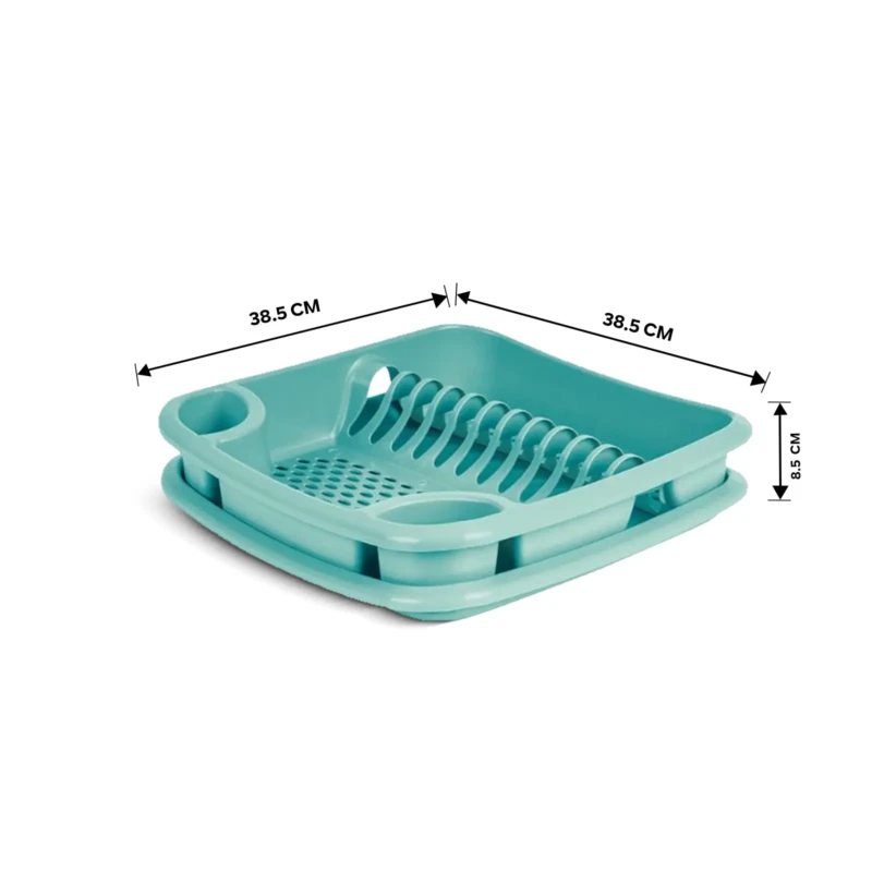 turquoise DISH RACK WITH TRAY size details