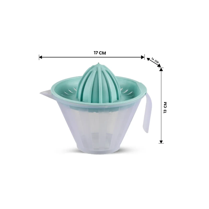turquoise manual citrus juicer for 2 cups size details