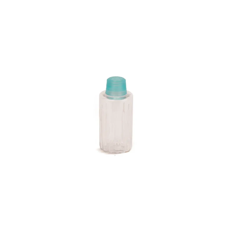 turquoise plastic spice bottle