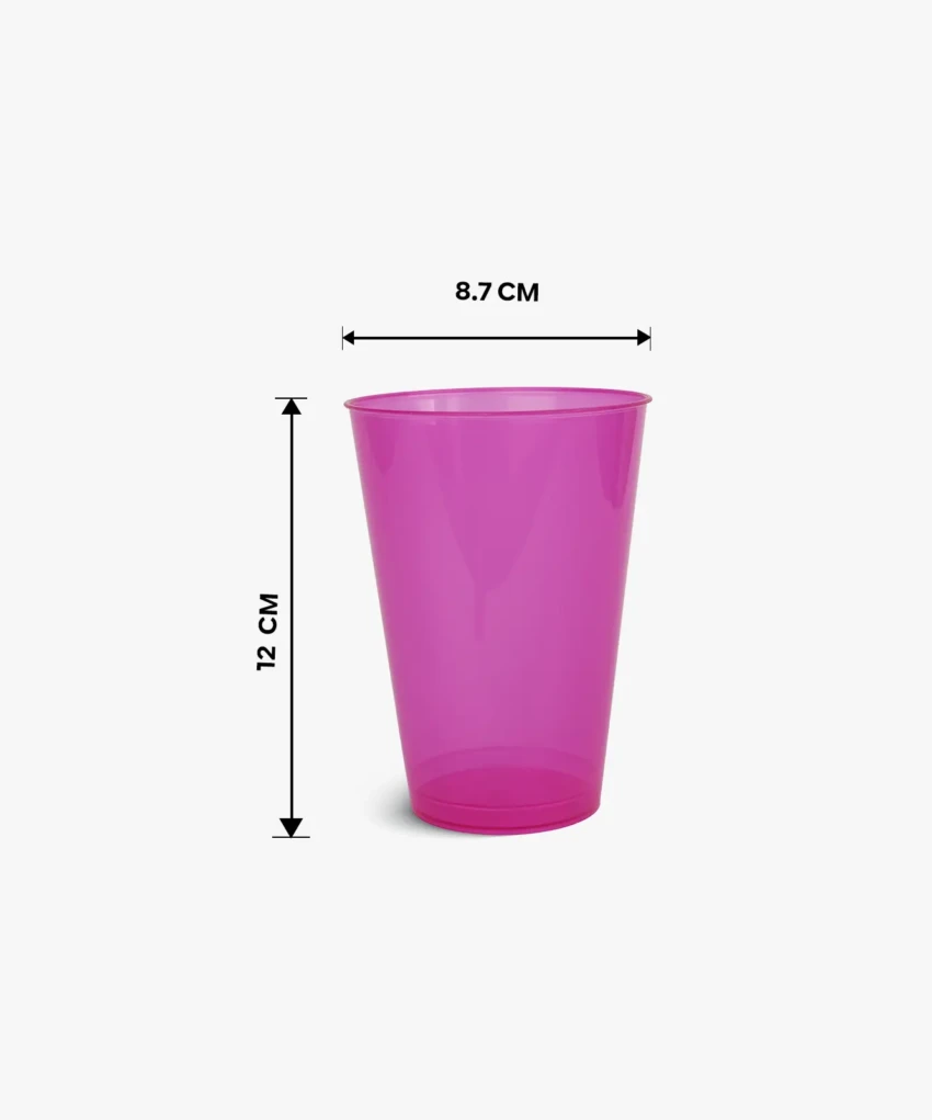 unbreakable pink cup set size details