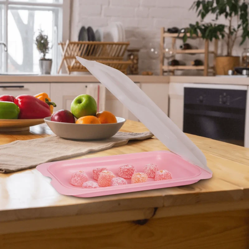 versatile meat storage pink box with lids