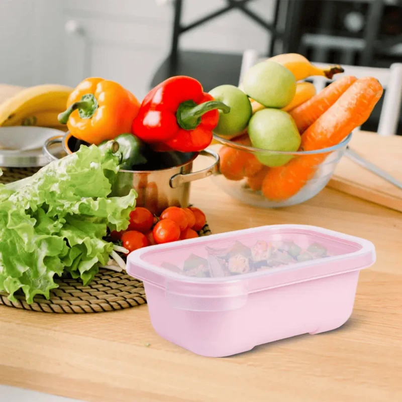 versatile Set of 2 small food pink boxes 0.5L